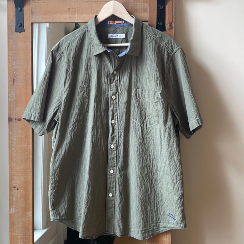 Tommy Bahama Waffle Texture Short Sleeve Shirt Size XL